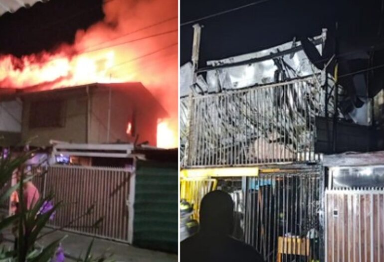 Triste noticia: Muere niña de cinco años en incendio en Pudahuel rural