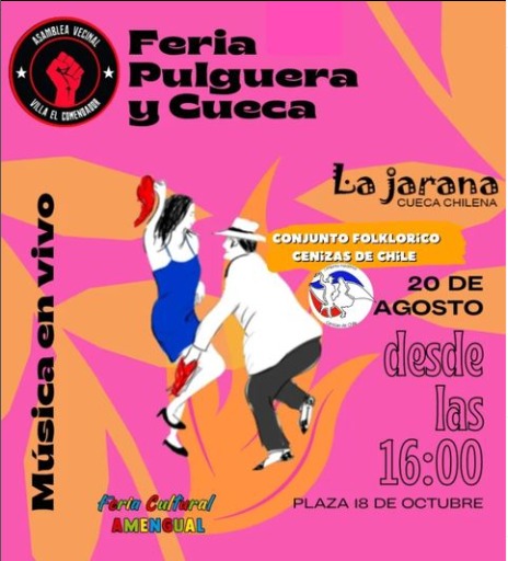 Este sábado: Gran Jornada de cueca y folclore en la Plaza 18 de Octubre
