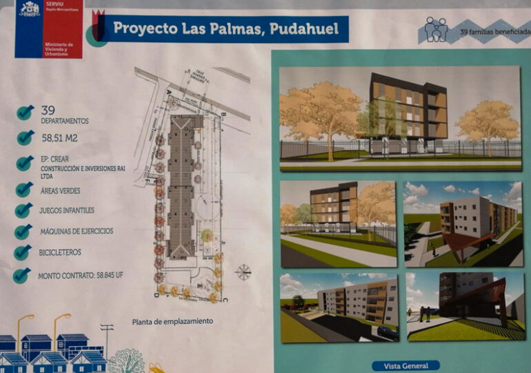 Colocan primera piedra del proyecto de viviendas Las Palmas de Pudahuel  