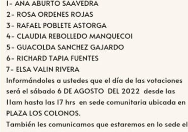Junta de vecinos Los Colonos elige nueva directiva en Pudahuel rural 