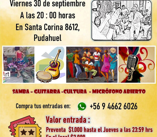Este viernes cerca del metro Pudahuel: Gran evento cultural organizado por grupo de Capoeira