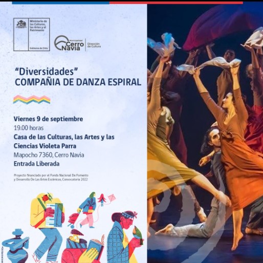 Este viernes: Con entrada liberada la Compañía de Danza “Espiral” presentará su obra “Diversidades” en Cerro Navia
