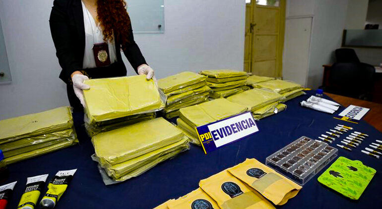 Incautan 40 kilos de droga alucinógena "kratom" que ingresó a través del aeropuerto en Pudahuel