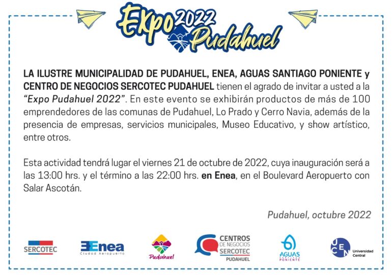 Expo Pudahuel 2022: Una oportunidad de crecimiento para los vecinos de la comuna