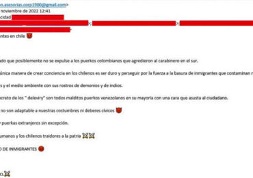 Municipio de Cerro Navia acusa recibo de mail ofensivo contra la migración en Chile