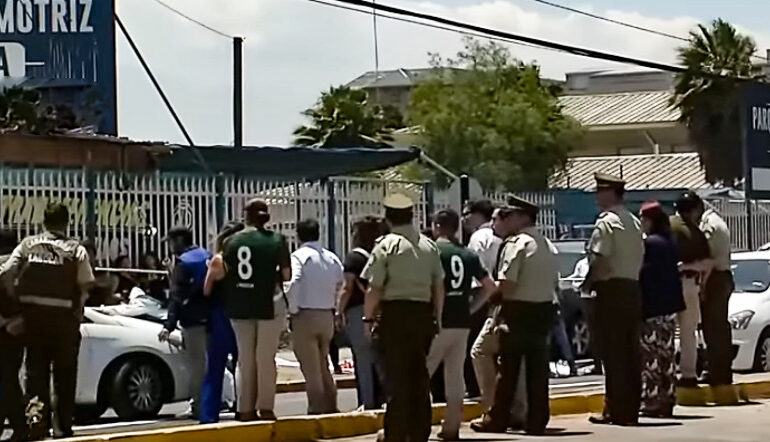 Elaboran reconstrucción de escenas por funcionaria de la PDI que recibió disparo en un saqueo de supermercado en Pudahuel