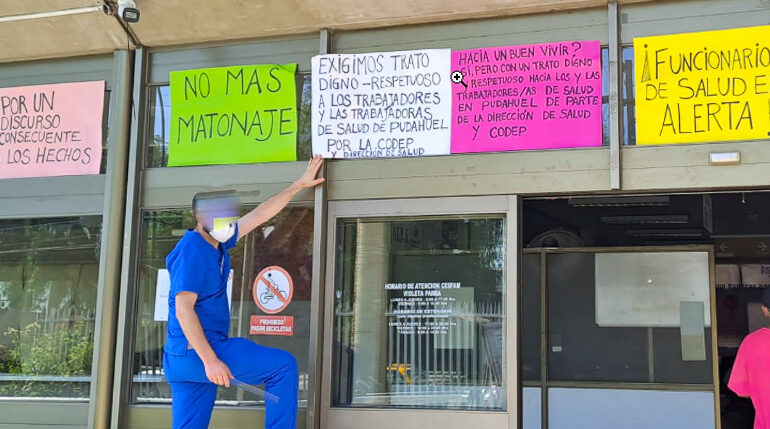 Trabajadores de la salud de Pudahuel exigen trato digno y respetuoso a su empleador 