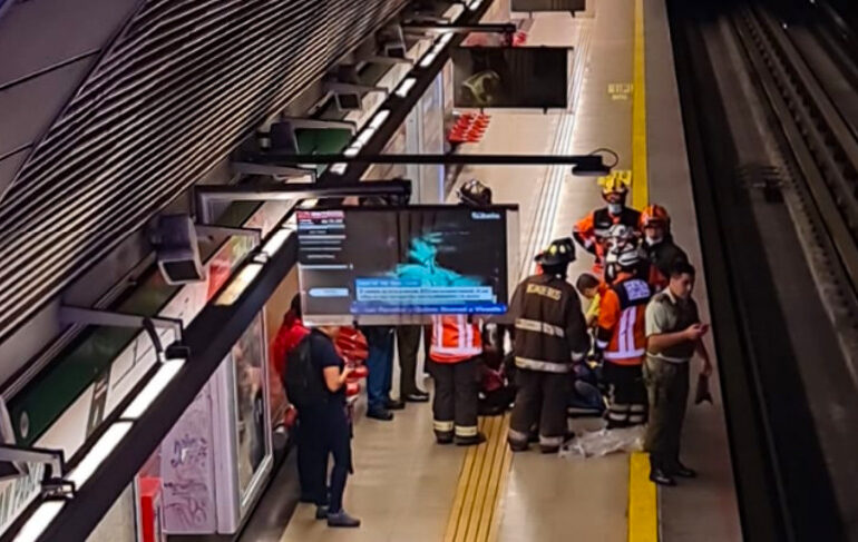 Tres estaciones de metro ubicadas en Pudahuel suspendieron el servicio por persona en la vía