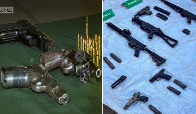 Carabineros detiene a sujetos con armas de fuego que hacían disparos en vía pública en Pudahuel