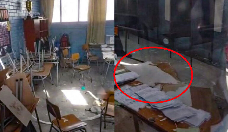 Techo de escuela se desploma sobre mesa de votación de consejeros constitucionales en Pudahuel
