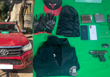 Delincuentes son detenidos portando armas de fuego y blanca a bordo de auto con encargo por robo en Pudahuel