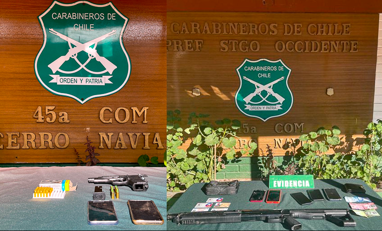 En dos procedimientos policiales por robos con intimidación son detenidos delincuentes en Cerro Navia