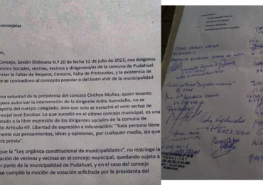 Concejo Municipal de Pudahuel desatiende a dirigenta y no permite leer carta en plena sesión