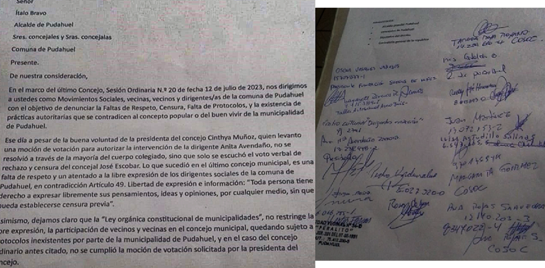 Concejo Municipal de Pudahuel desatiende a dirigenta y no permite leer carta en plena sesión
