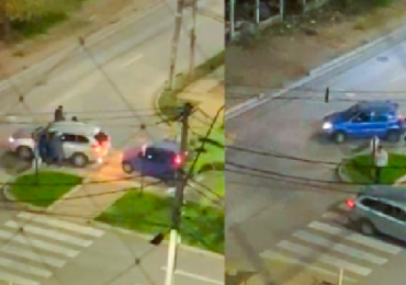 Cámara de vigilancia muestra violento robo con intimidación a conductor de automóvil y lo dejan herido en Pudahuel