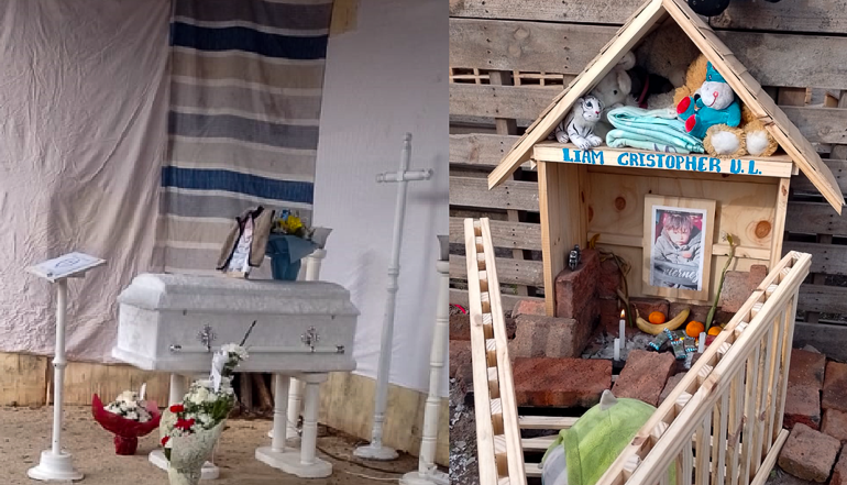 Los restos del pequeño Liam Christopher fallecido en un accidente de tránsito en Pudahuel rural serán cremados