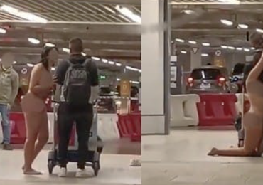 Mujer se desnuda y desata caos en el interior del aeropuerto en Pudahuel