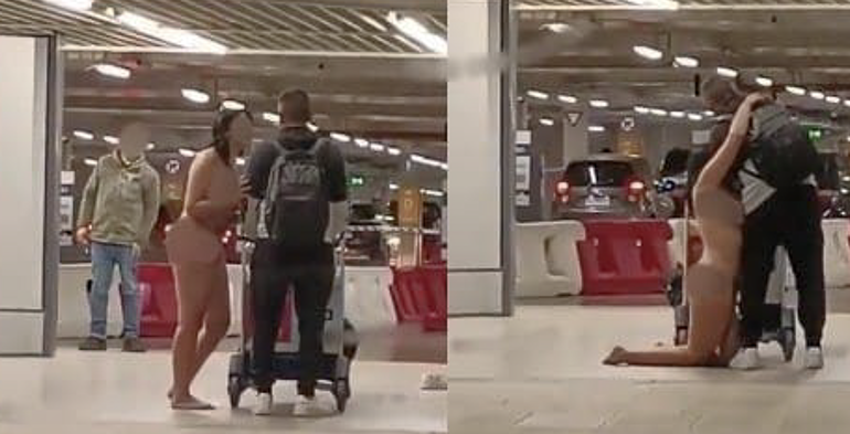 Mujer se desnuda y desata caos en el interior del aeropuerto en Pudahuel