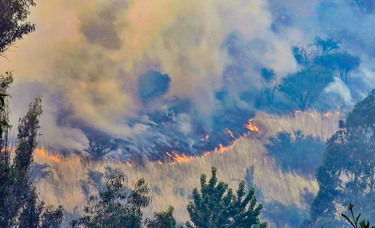 Personas con problemas respiratorios las más afectadas en Pudahuel y Cerro Navia por incendios forestales