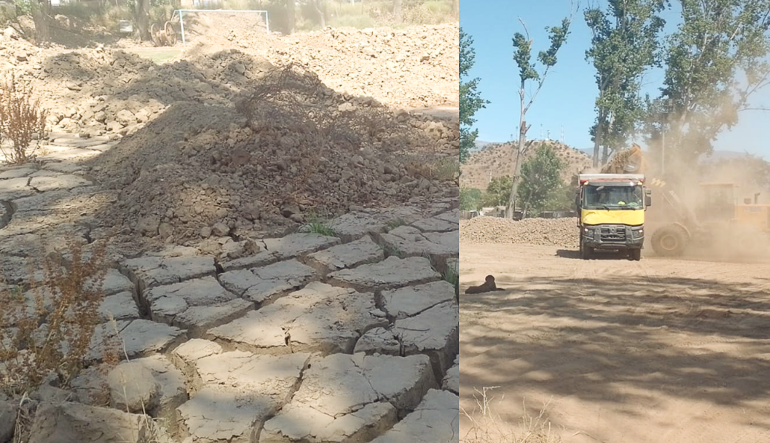 La empresa privada apoya recuperación de cancha de futbol en Pudahuel rural