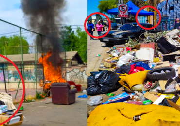 Basura domiciliaria es quemada a metros de lugar de votación en Pudahuel