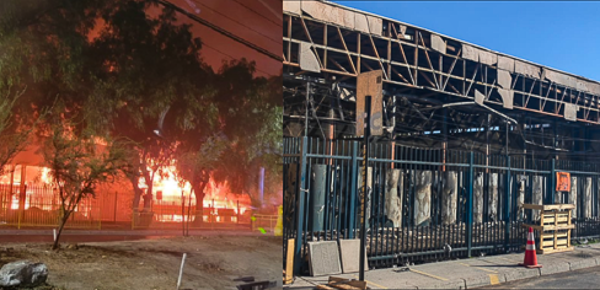 Incendio destruye casino escolar en Pudahuel rural