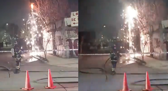 Incendio de cables eléctricos causo expectación y temor en vecinos de Cerro Navia