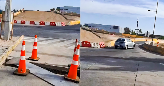 Trabajos inconclusos y medidas de seguridad improvisadas en el Atravieso Serrano de la Ruta 68 alertan a conductores