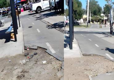 Tramo de ciclovía en Pudahuel presenta daños que ponen en riesgo a ciclistas
