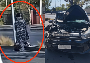 Conductor de automóvil en movimiento choca a camión estacionado en Pudahuel