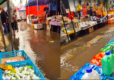 Rotura de cañería de agua potable inunda feria libre y deja sin trabajo a decenas de comerciantes en Pudahuel Sur