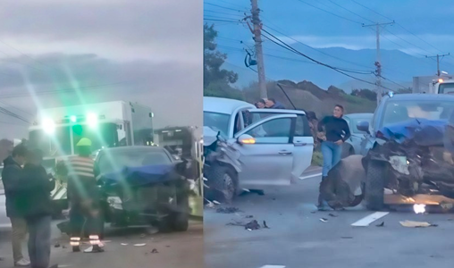 Accidente en hora punta: choque frontal deja lesionados y caos en Pudahuel rural