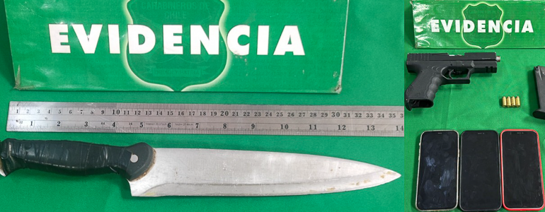 Pudahuel Sur: Carabineros detiene a dos sujetos armados en operativos preventivos