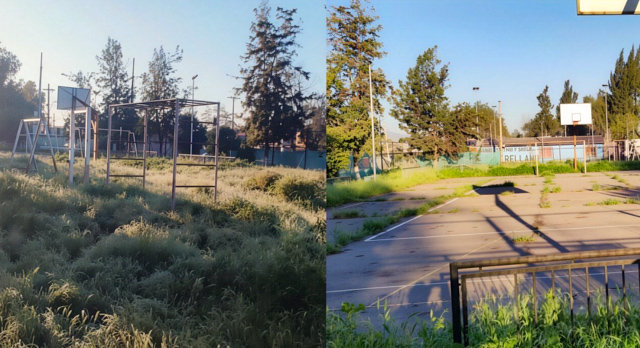 Plaza y recinto deportivo en abandono preocupan a vecinos de Cerro Navia