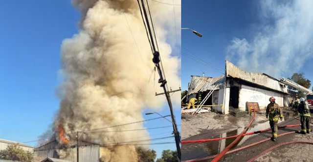 Incendio destruye panadería y deja un bombero lesionado en Cerro Navia