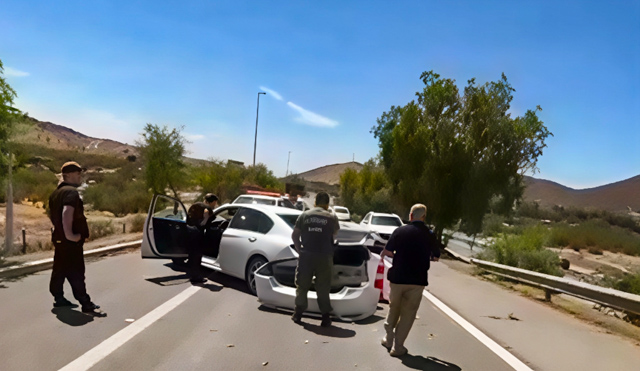 Robo frustrado en Pudahuel deja vehículo de delincuentes volcado en la Ruta 68